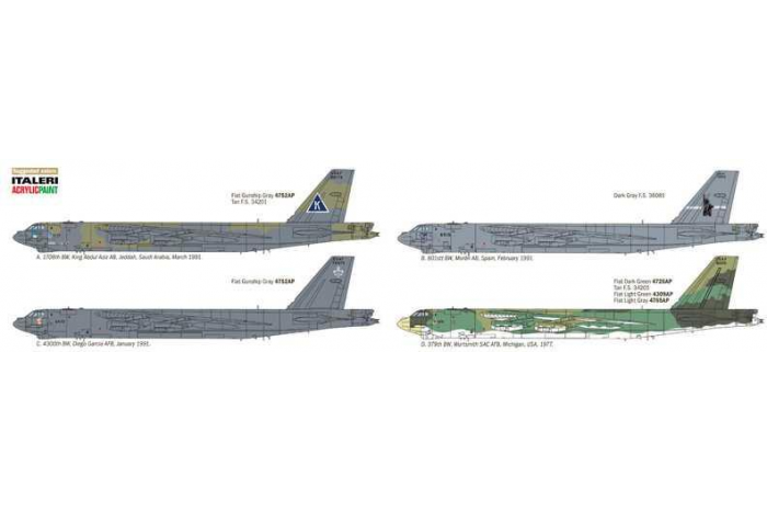 Model Kit letadlo 1378 - B-52G STRATOFORTRESS (1:72)