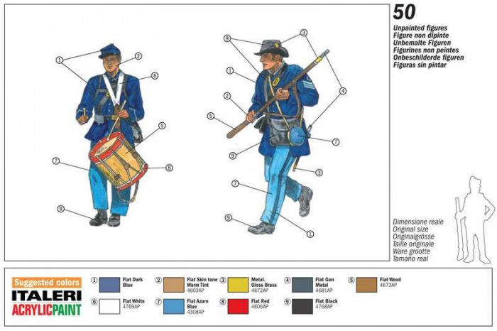 Model Kit figurky 6177 - UNION INFANTRY (AMERICAN CIVIL WAR) (1:72)