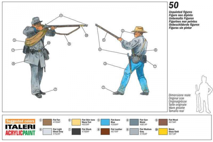 Model Kit figurky 6178 - CONFEDERATE INFANTRY (AMERICAN CIVIL WAR) (1:72)