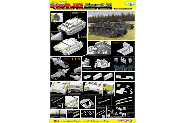 Model Kit military 6688 - STUG.III AUSF.E (1:35)