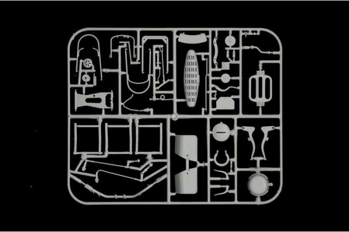 Model Kit military 7403 - German Military Motorcycle with Sidecar (1:9)