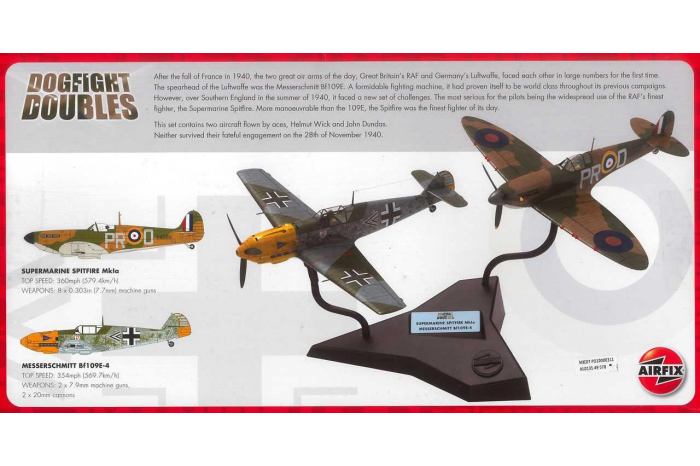 Gift Set letadlo A50135 - Supermarine Spitfire Mk1a Messerschmitt BF109E-4 (1:72)