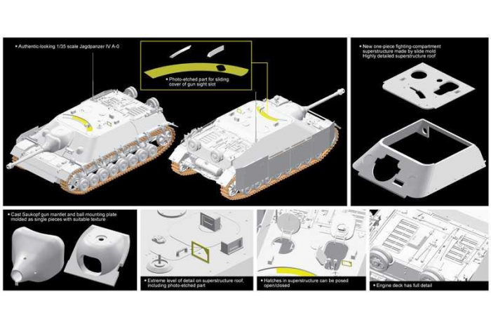 Model Kit military 6843 - Sd.Kfz.162 Jagdpanzer IV A-0 (1:35)