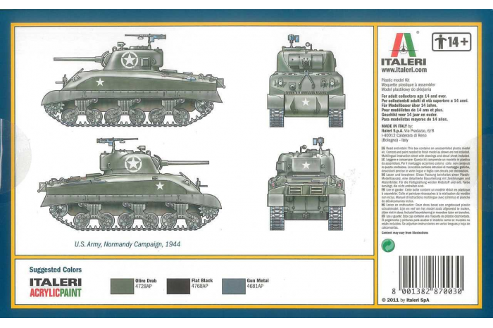 Model Kit tank 7003 - M4 SHERMAN (1:72)