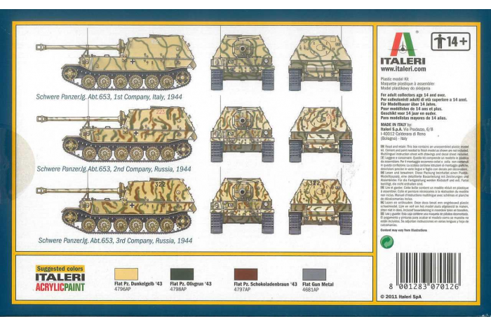 Model Kit military 7012 - Sd. Kfz. 184 Panzerjager Elefant (1:72)