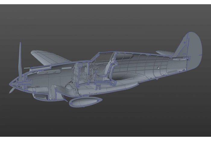 Classic Kit letadlo A05130 - CURTISS P40B WARHAWK (1:48)