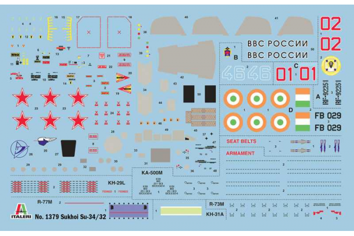 Model Kit letadlo 1379 - SUKHOI SU-34/SU-32 FN (1:72)