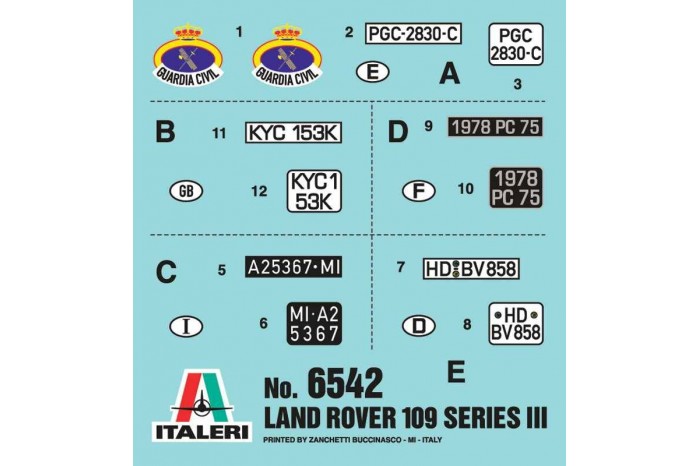 Model Kit auto 6542 – LAND ROVER III 109 „Guardia Civil“ (1:35)