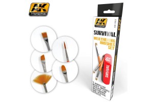 SURVIVAL WEATHERING BRUSHES SET - AK663