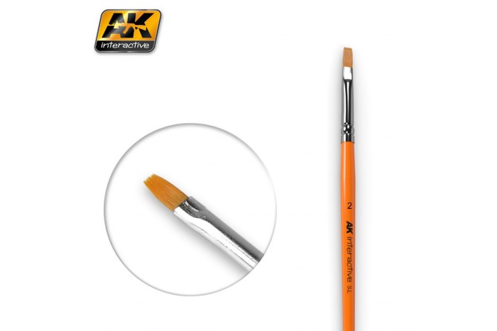 FLAT BRUSHES 8 SYNTHETIC - AK608