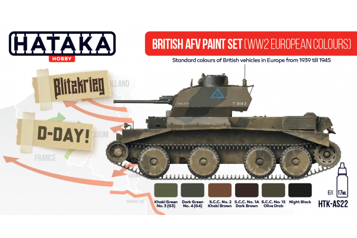 Britská technika v európskych farbách 2. sv. vojny (British AFV WW2 European colours) - AS22