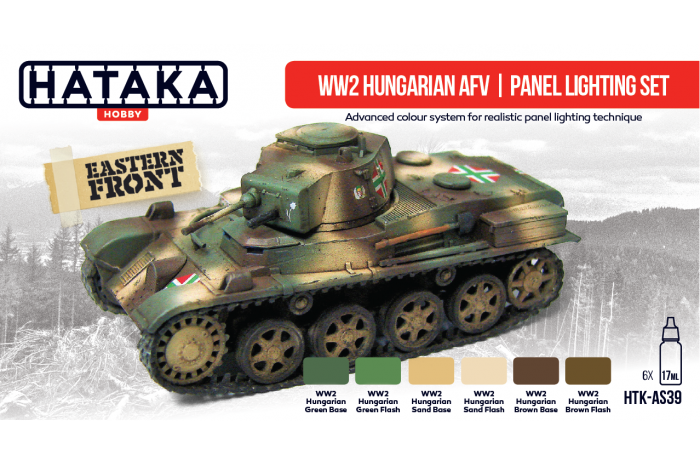 Maďarská technika 2. sv. vojny panelážní set (WW2 Hungarian AFV panel lighting set) - AS39