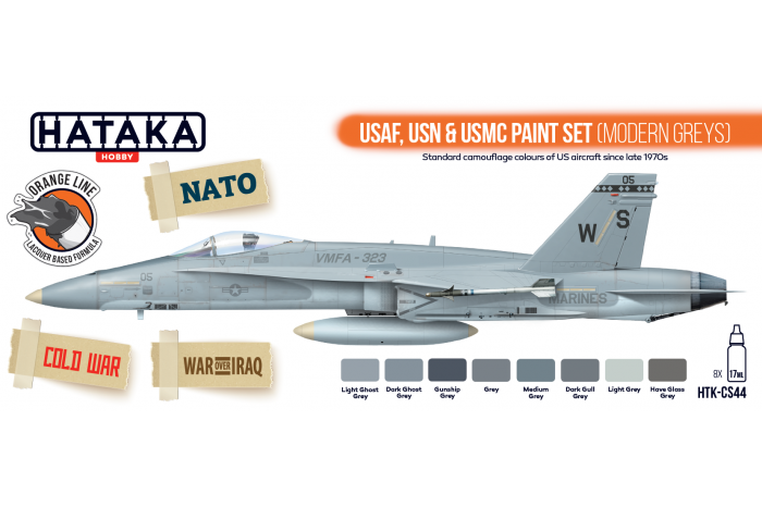 USAF, USN & USMC moderné šedi (USAF, USN & USMC modern greys) - CS44