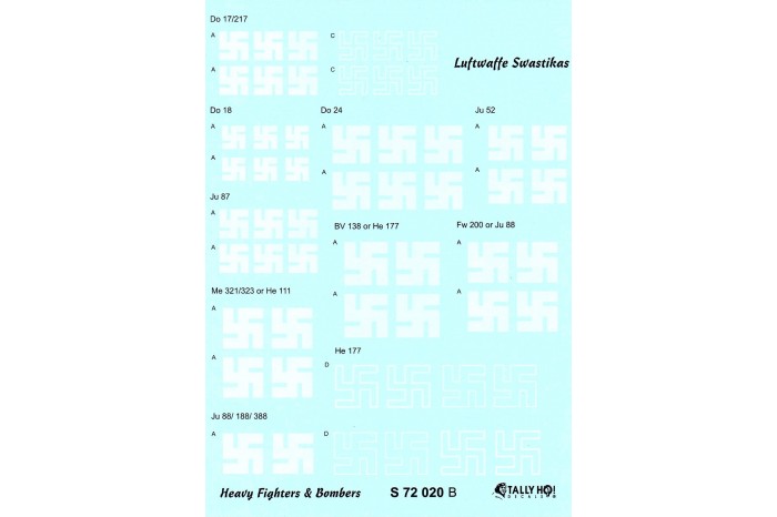 Stencils - Swastikas - heavy bombers (1:72) - S72020