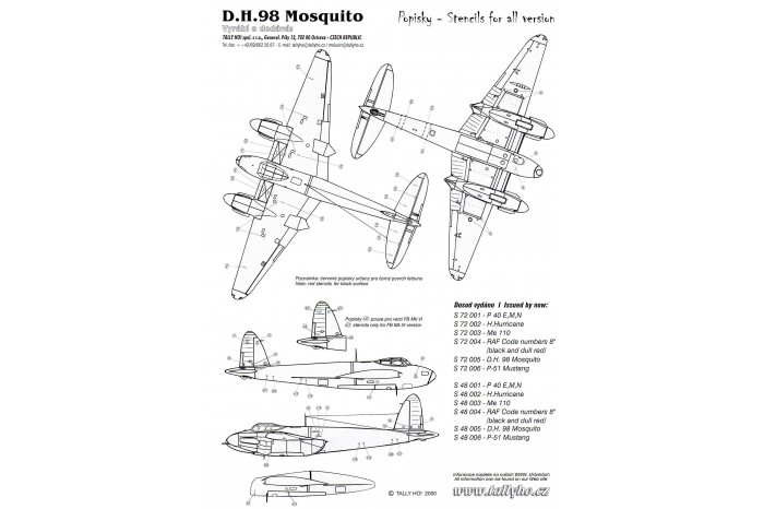 Stencils - Mosquito (1:72) - S72005