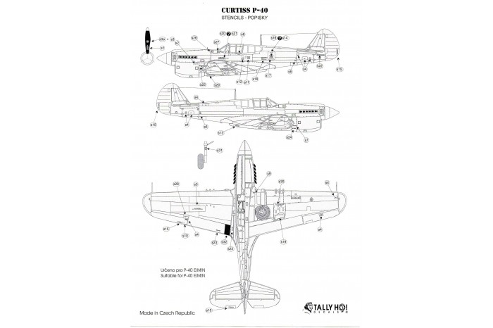 Stencils - P-40 E/M/N (1:72) - S72001