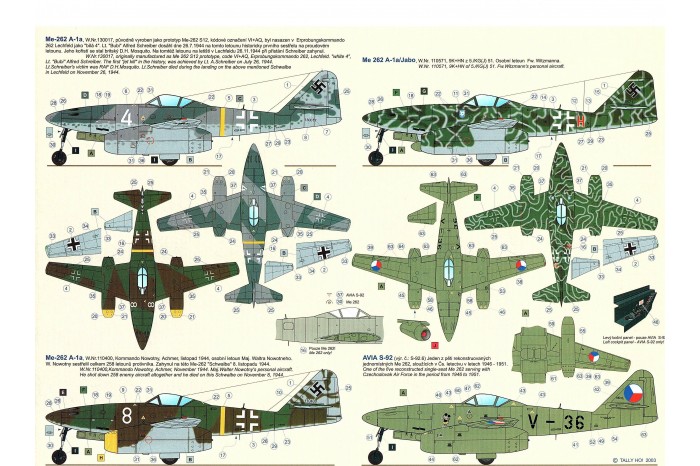 Obtlačky - ME-262 A (1:32) - 32006