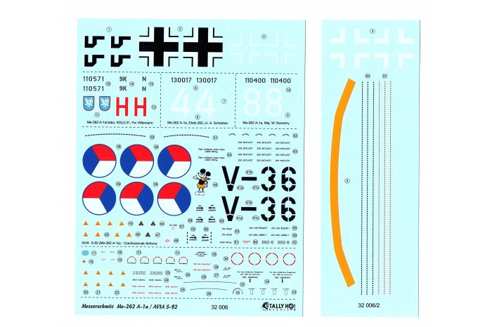 Obtlačky - ME-262 A (1:32) - 32006