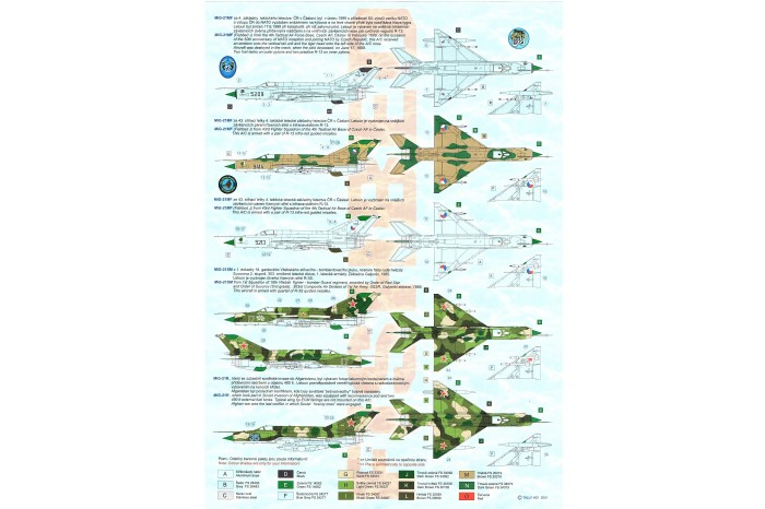 Obtlačky - Mig-21 MF, SM, R (1:32) - 32003