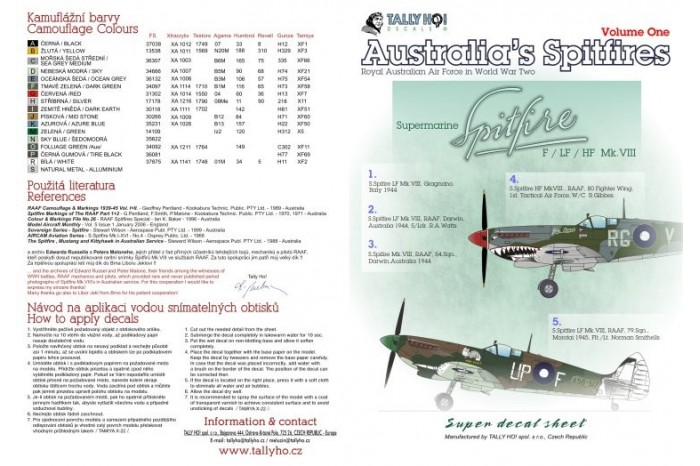 Obtlačky - RAF Spitfires Mk.VIII, part 1 (1:48) - 48043
