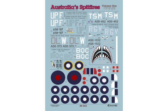 Obtlačky - RAF Spitfires Mk.VIII, part 1 (1:48) - 48043