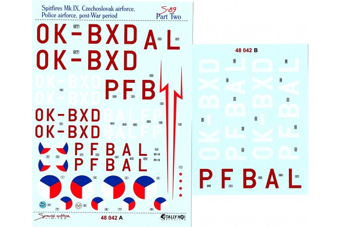 Obtlačky - Cs Spitfires 1945-1948, part 2 (1:48) - 48042