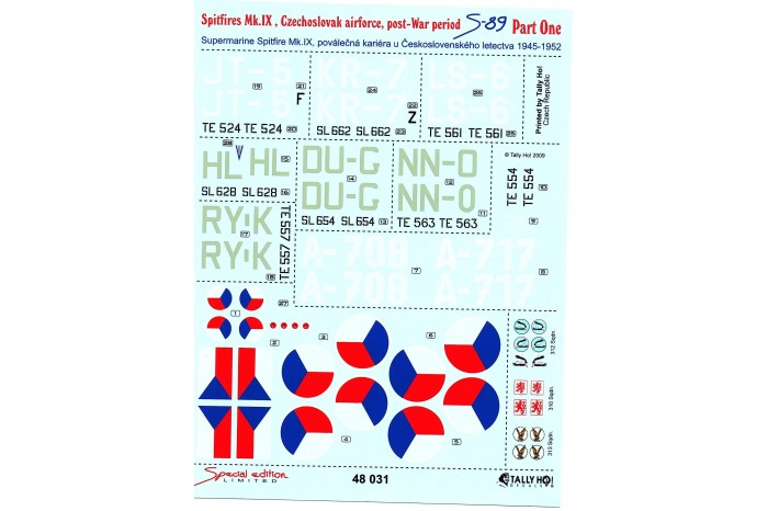 Obtlačky - Cs Spitfires 1945-1952, part 1 (1:48) - 48031
