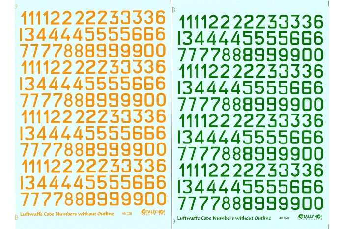 Obtlačky - Luftwaffe Code numbers (1:48) - 48028
