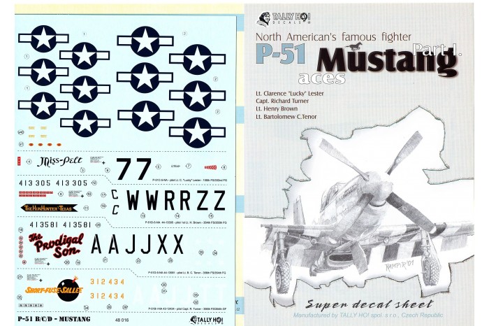 Obtlačky - P-51 B, C, D Mustang, part 1 (1:48) - 48016
