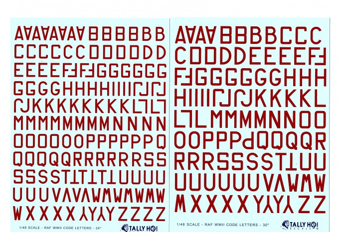 Obtlačky - RAF Code letters (1:48) - 48012