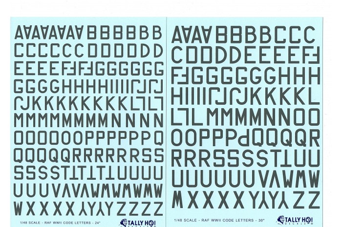 Obtlačky - RAF Code letters (1:48) - 48010