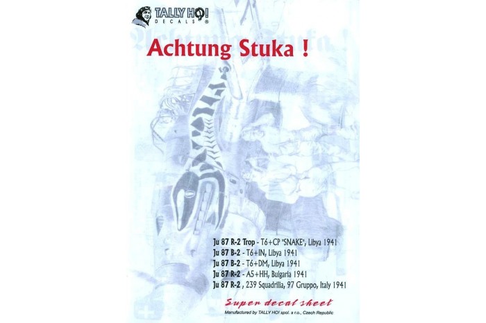 Obtlačky - JU-87 Achtung Stuka! (1:48) - 48003