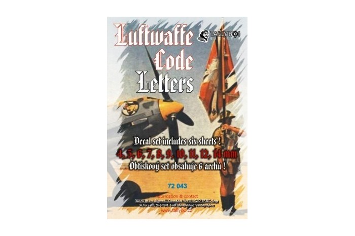 Obtlačky - Luftwaffe Code letters - 72043