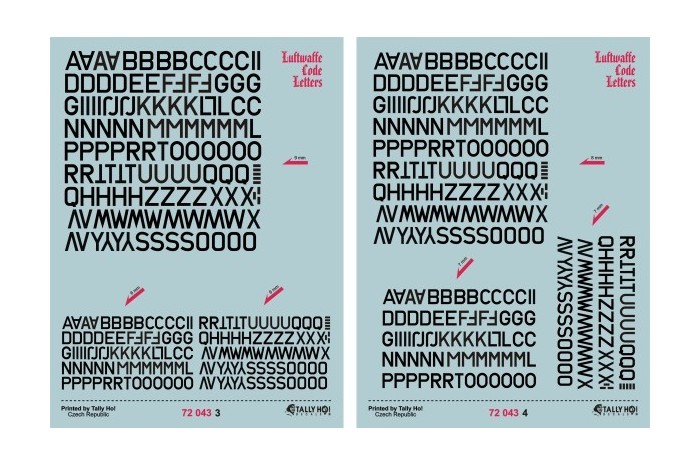 Obtlačky - Luftwaffe Code letters - 72043