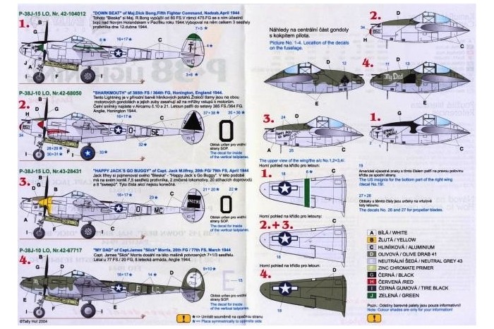 Obtlačky - P-38 Lighting, part 1 - 72037