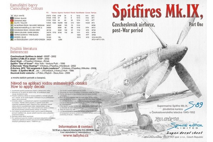 Obtlačky - Cs Spitfires 1945 - 1952, part 1 - 72036