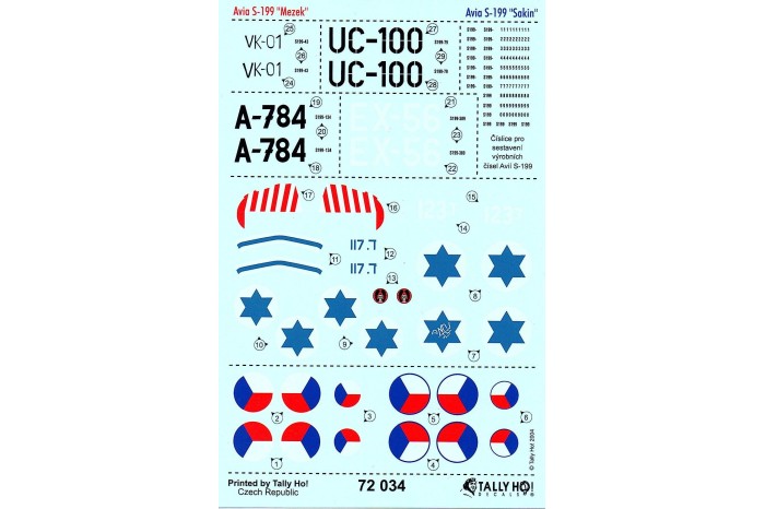Obtlačky - Avia S199 / Sakin - 72034