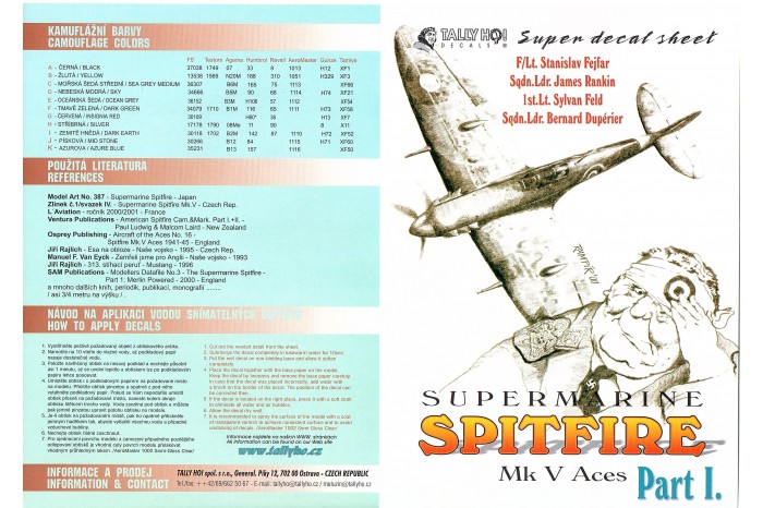 Obtlačky - Spitfire Mk.V - ACES, part 1 - 72023