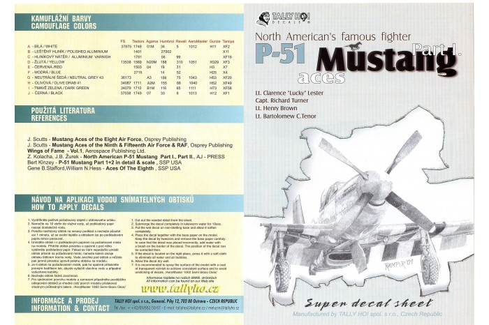 Obtlačky - P-51 B, C, D Mustang, part 1 - 72022