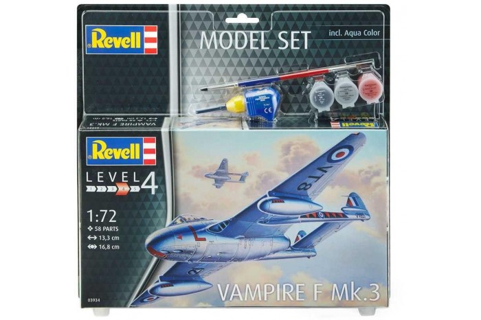 ModelSet letadlo 63934 -  Vampire F Mk.3 (1:72)