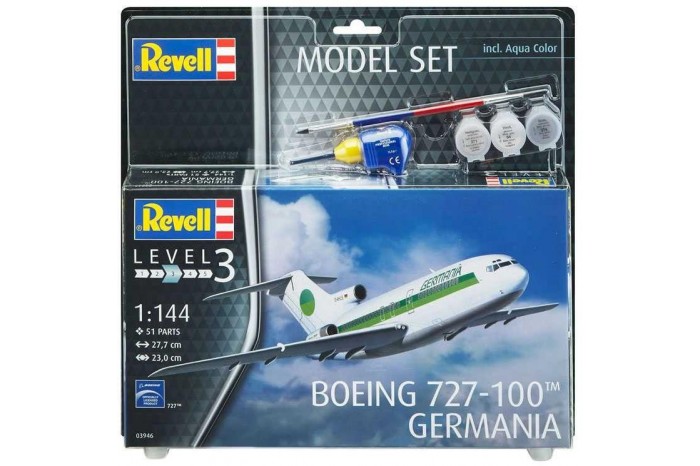 ModelSet letadlo 63946 -  Boeing 727-100 GERMANIA (1:144)