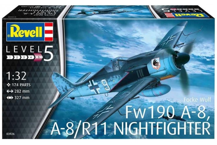 Plastic ModelKit letadlo 03926 - Focke Wulf  Fw190A-8, A-8/R11 Nightfighter (1:32)