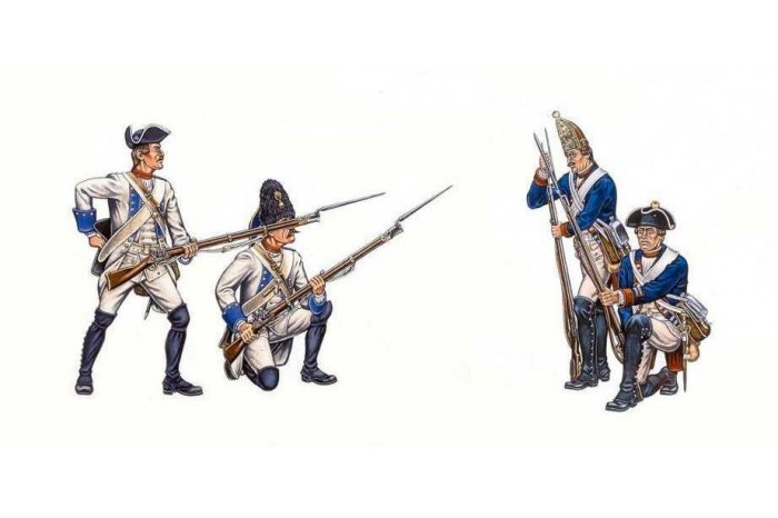 Plastic ModelKit figurky 02452 - Seven Years War (Austrian & Prussian Infantry) (1:72)