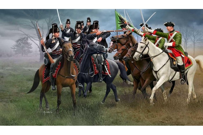 Plastic ModelKit figurky 02453 - Seven Years War (Austrian Draggons & Prussian Hussars) (1:72)