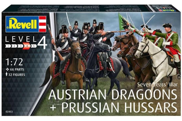 Plastic ModelKit figurky 02453 - Seven Years War (Austrian Draggons & Prussian Hussars) (1:72)