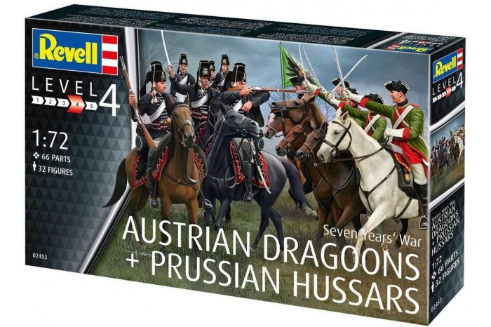 Plastic ModelKit figurky 02453 - Seven Years War (Austrian Draggons & Prussian Hussars) (1:72)