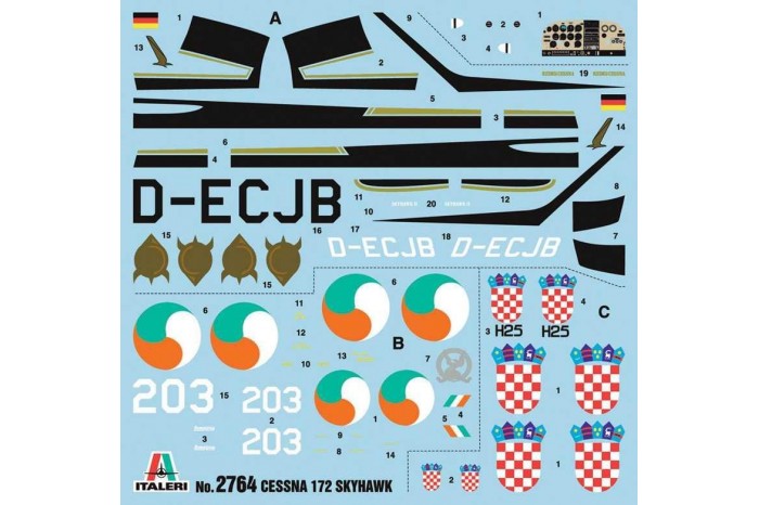 Model Kit letadlo 2764 - CESSNA 172 SKYHAWK - 1987 Landing on Red Square (1:48)