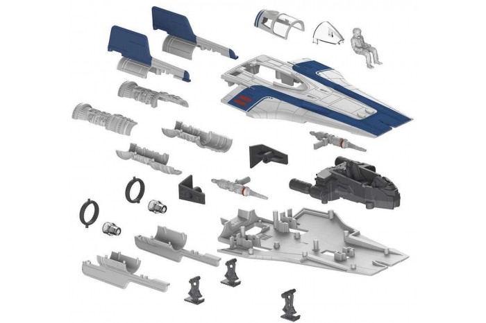 Build & Play SW 06762 - Resistance A-wing Fighter (modrý)