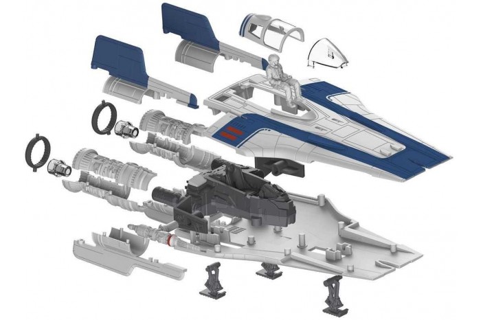 Build & Play SW 06762 - Resistance A-wing Fighter (modrý)
