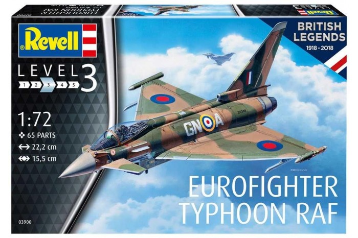 Plastic ModelKit letadlo 03900 - 100 Years RAF: Eurofighter Typhoon (1:72)